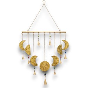 Indian Chimes - Brass Moon Phases Chimes - 43x40cm