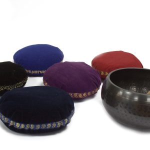 Singing Bowl Velvet Cushion - 16cm