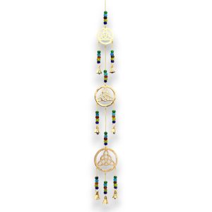 Indian Chimes - Brass Celtic Drop - 7 Bells - 6x64cm