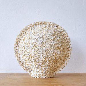 Boho Sea Shell Lamp - Cut Art Shell Large Round - 30cm