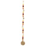 Indian Chimes - Brass Flower of Life with Rudraksha Beads String Bells - 6x63cm